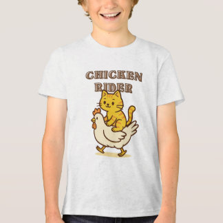 Chicken Rider - Tecknaden "Lustigt Cat Riding Chic T Shirt