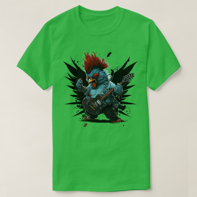 Chicken Rocker 10 T Shirt (Design framsida)