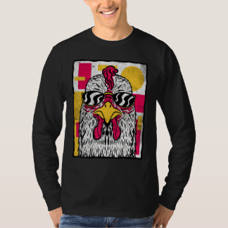 Chicken Rooster Wearing Sunglasses T Shirt