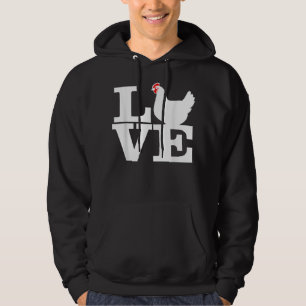 Chicken Sandwich Shirt Funny Prata om Chicken Bu Hoodie