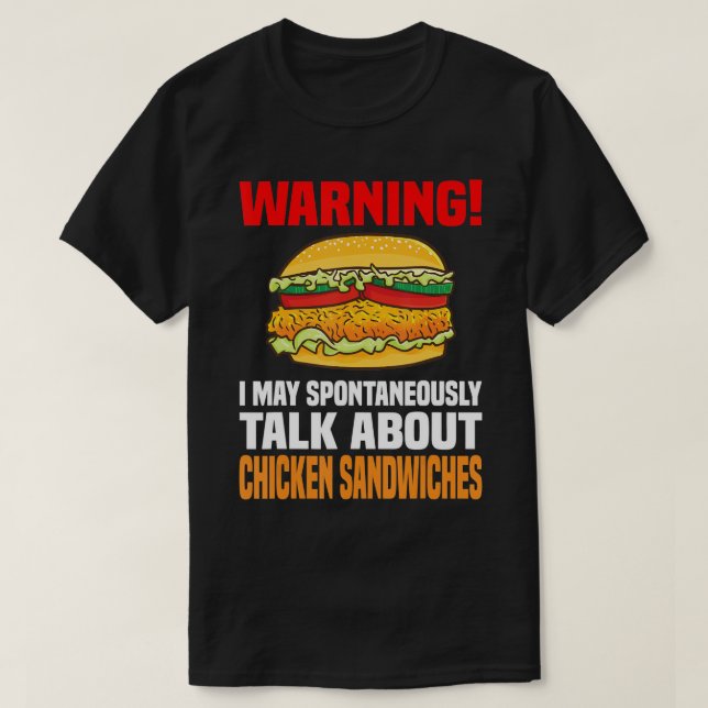Chicken Sandwich Shirt Funny Prata om Chicken Bu T Shirt (Design framsida)