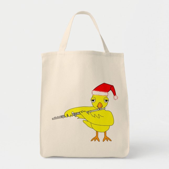 Chicken Santa Cap Flute Tygkasse (Framsidan)