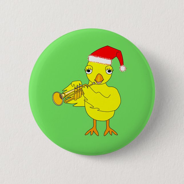 Chicken Santa Cap Trumpet Knapp (Framsida)