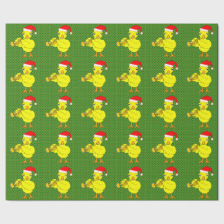 Chicken Santa Cap Trumpet Presentpapper