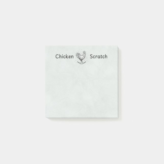 Chicken Scratch Notes | Chicken Lady Post-it Block (Framsida)