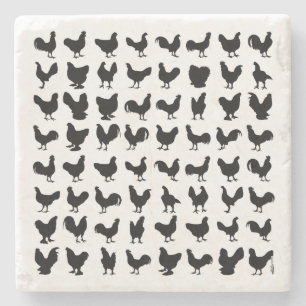 Chicken Silhouettes Stenunderlägg