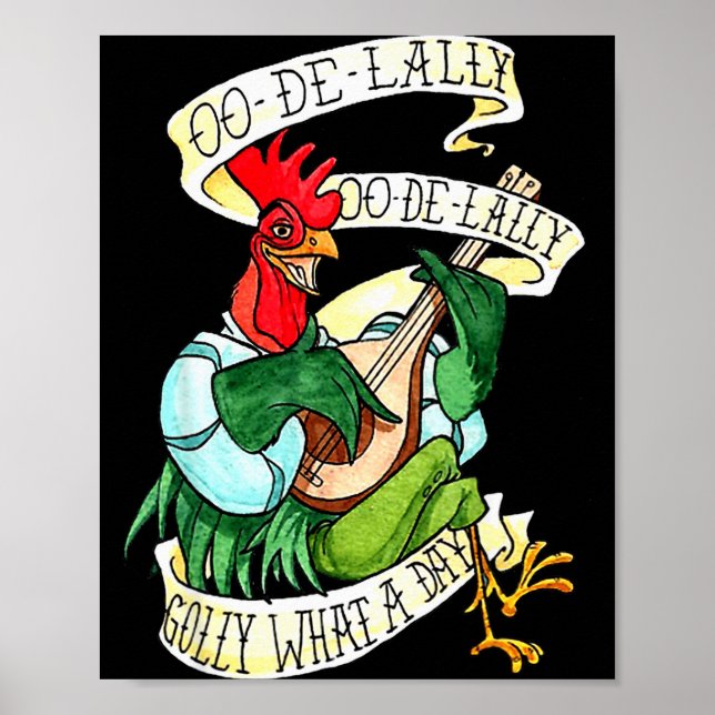 Chicken Sing O De Lally Golly What A Day Funny  Poster (Framsidan)