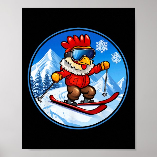 Chicken Ski Poster (Framsidan)