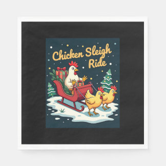 Chicken Sleigh Ride Pappersservett