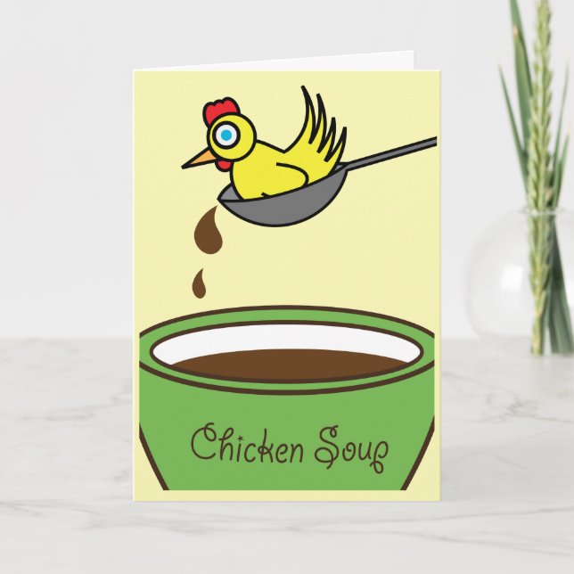 Chicken Soppa Get-well Card Kort (Framsida)