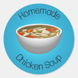 Chicken Soppa Runt Klistermärke