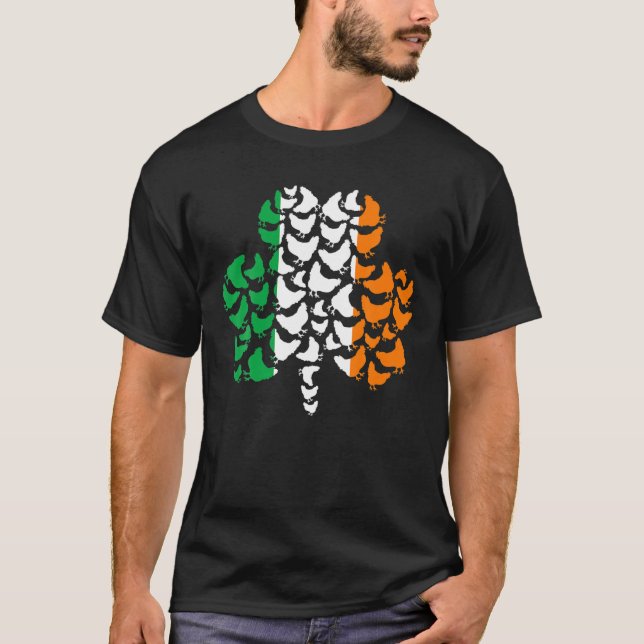 Chicken St patrick's day Shamrock Irish For Idea T Shirt (Framsida)