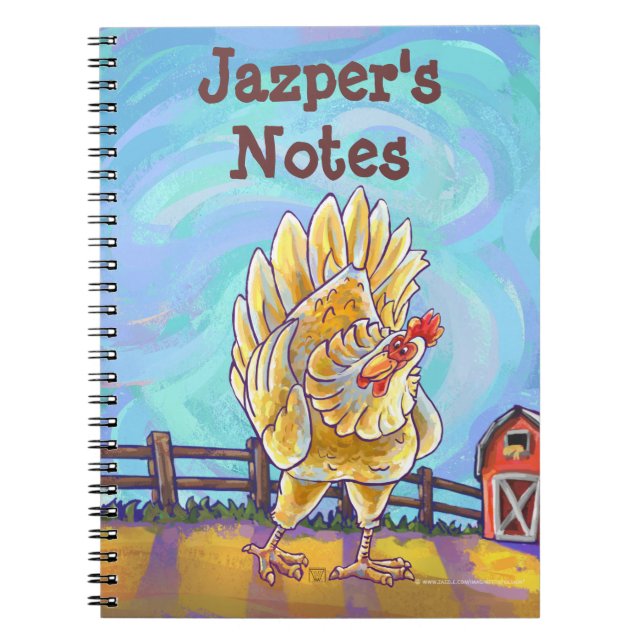 Chicken Stationery Anteckningsbok Med Spiral (Framsidan)
