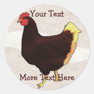 Chicken Sticker Runt Klistermärke
