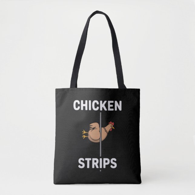 Chicken Strips Pun Funny Jokes Sarcastic Life  Tygkasse (Framsida)