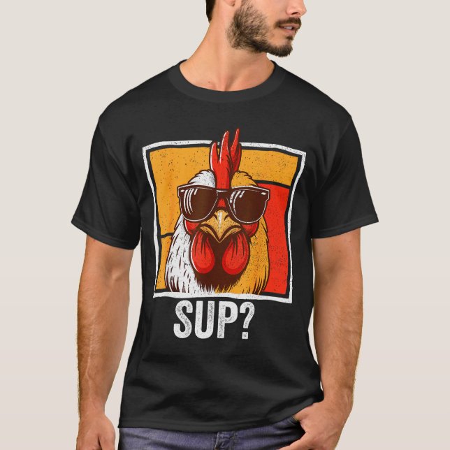Chicken Sungles Animal Farm Funny For Farmer Men W T Shirt (Framsida)