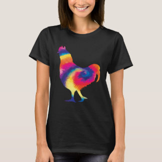 Chicken   Tie Dye Chicken Colorful Retro Chicken T Shirt