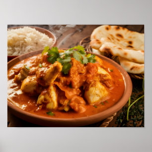 Chicken Tikka Masala Curry med Ris Poster