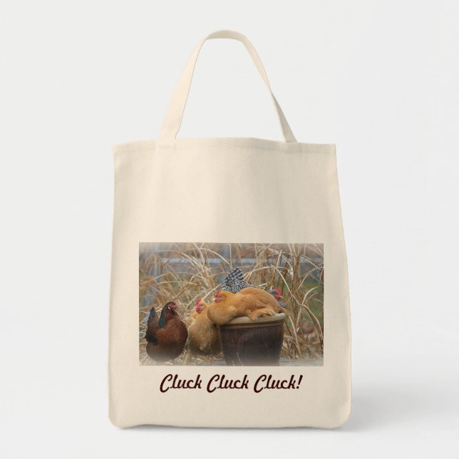 Chicken Tote Bag Tygkasse (Framsidan)