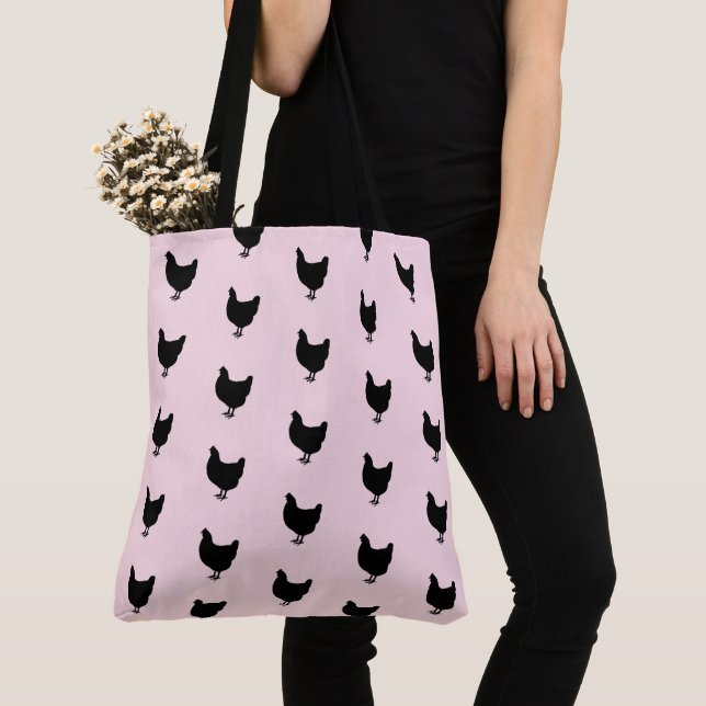 Chicken Tote Bag Tygkasse (Närbild)