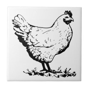 Chicken tupp Anpassningsbar Photo Tile Kakelplatta
