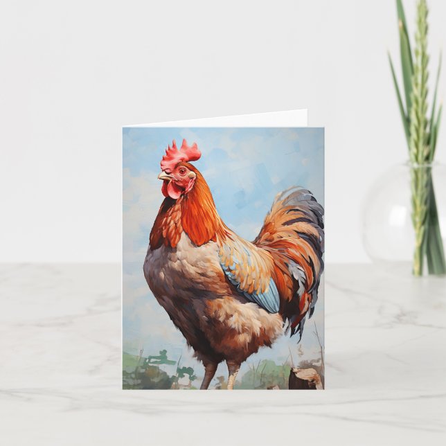 Chicken Tupp Art Kort (Framsida)