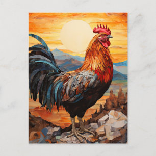 Chicken Tupp Art Vykort