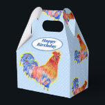 Chicken Tupp Blue Boys Birthday Cake Favoritbox Presentaskar<br><div class="desc">Barnets födelsedagskvällar i tupp,  med ett helt anpassade namn. Designad från en av mina vattenfärgsmålningar.</div>