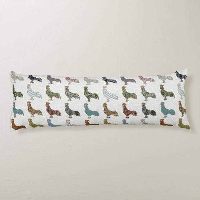 Chicken Tupp Colorful Mönster Farm Kroppskudde (Baksidan)