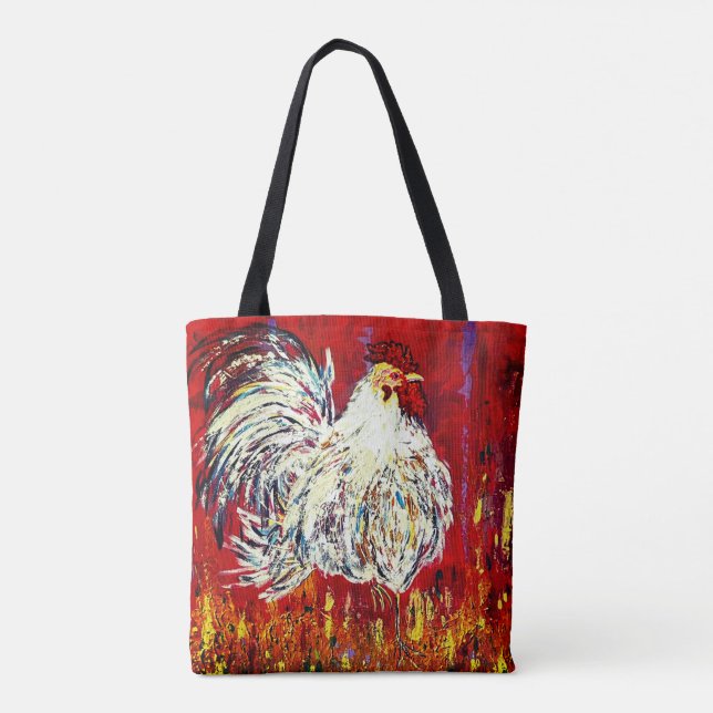 Chicken Tupp Tote Bag Tygkasse (Baksida)