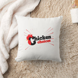 Chicken Typography Kudde