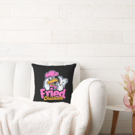Chicken Typography Kudde