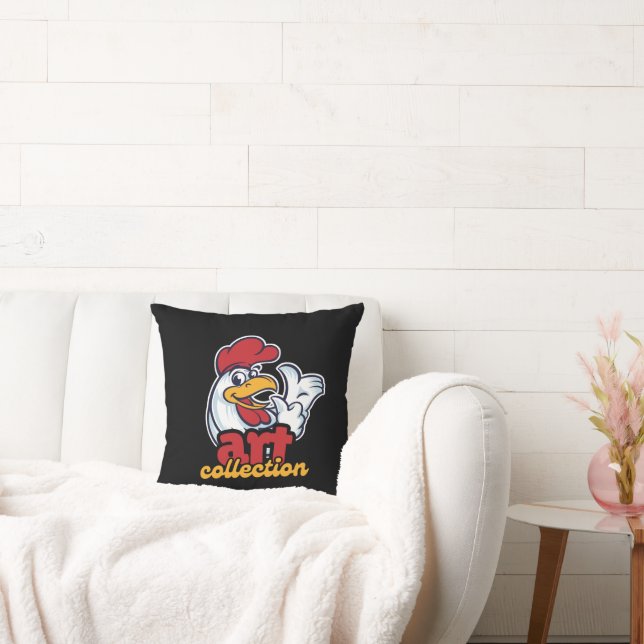 Chicken Typography Kudde (Soffa)