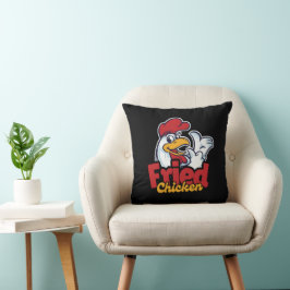 Chicken Typography Kudde