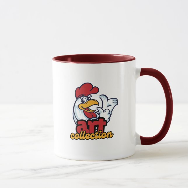 Chicken Typography Mugg (Höger)