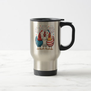 Chicken USA flagga Patriotic 4 juli Resemugg