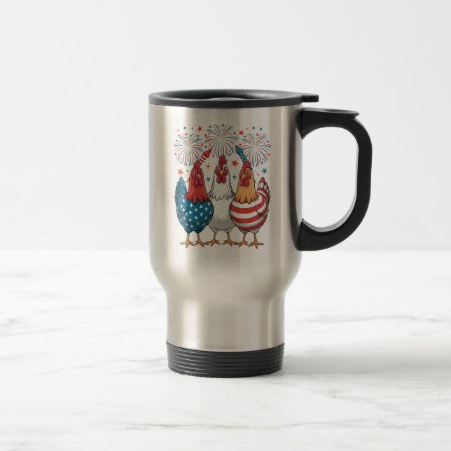 Chicken USA flagga Patriotic 4 juli Resemugg (Höger)