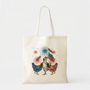 Chicken USA flagga Patriotic 4 juli Tygkasse