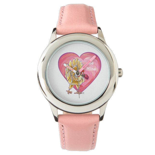 Chicken Valentindagen Armbandsur (Framsida)
