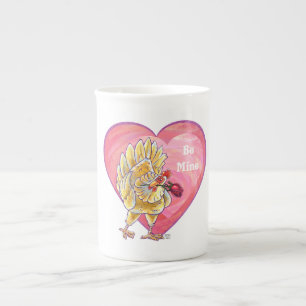 Chicken Valentindagen Benporslin Mugg