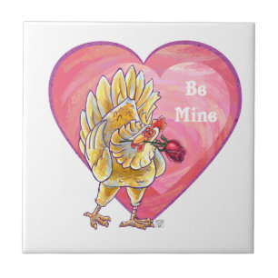 Chicken Valentindagen Kakelplatta