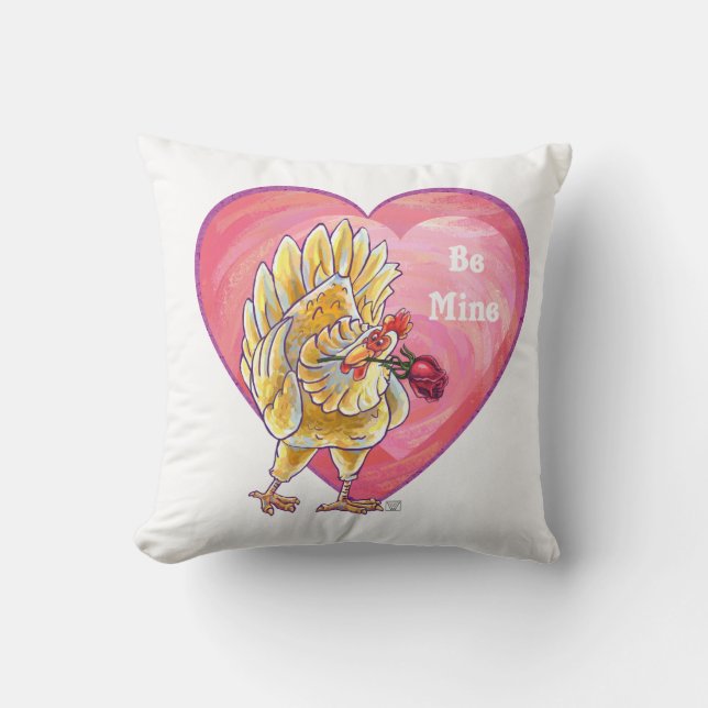 Chicken Valentindagen Kudde (Framsida)