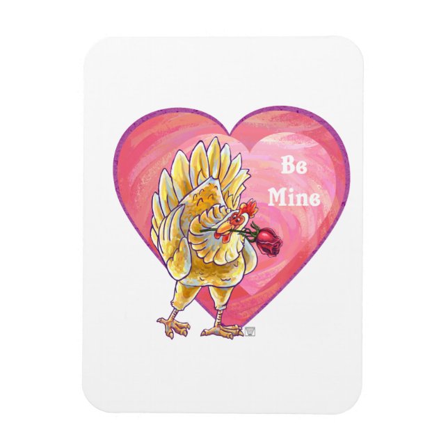 Chicken Valentindagen Magnet (Vertikal)