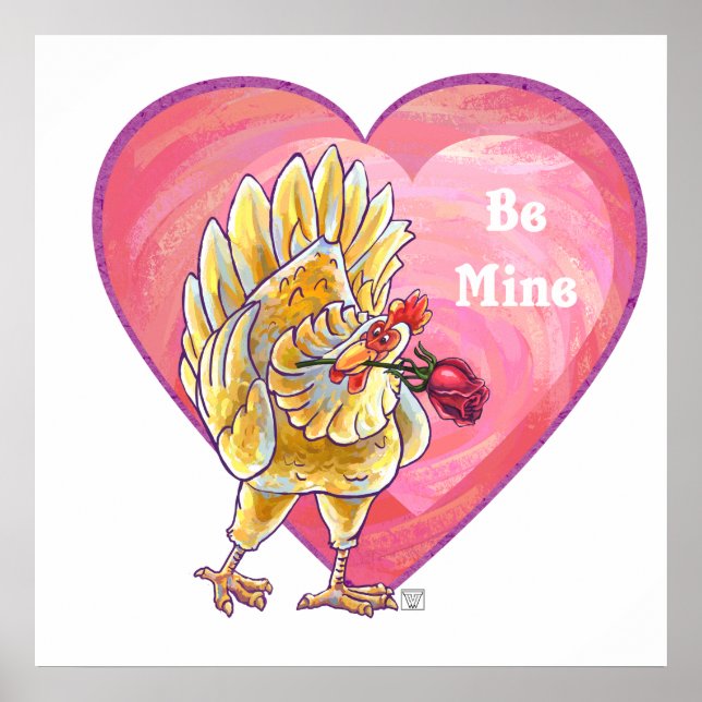 Chicken Valentindagen Poster (Framsidan)
