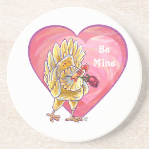 Chicken Valentindagen Underlägg Sandsten