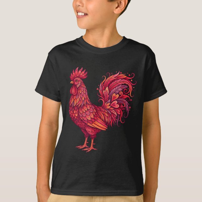 Chicken Valentines Day Heart For Farmers Cute Chic T Shirt (Framsida)