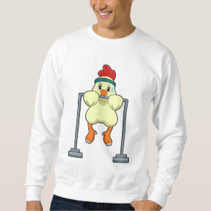 Chicken vid Fitness Drups Lång Ärmad Tröja