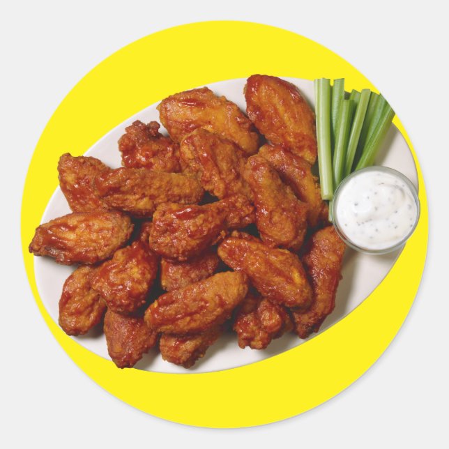 Chicken Vingar Runt Klistermärke (Framsida)