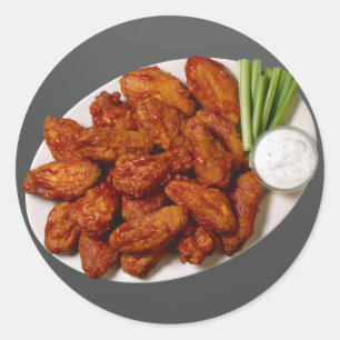 Chicken Vingar Runt Klistermärke