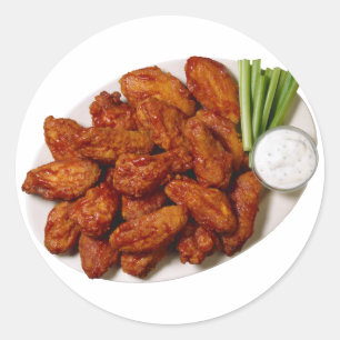 Chicken Vingar Runt Klistermärke